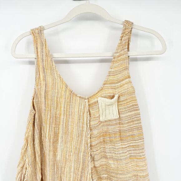 Cleo + Wolf Womens Country Cottagecore Yarn Dye A-Line Tank Dress Size S Beige - Picture 5 of 13